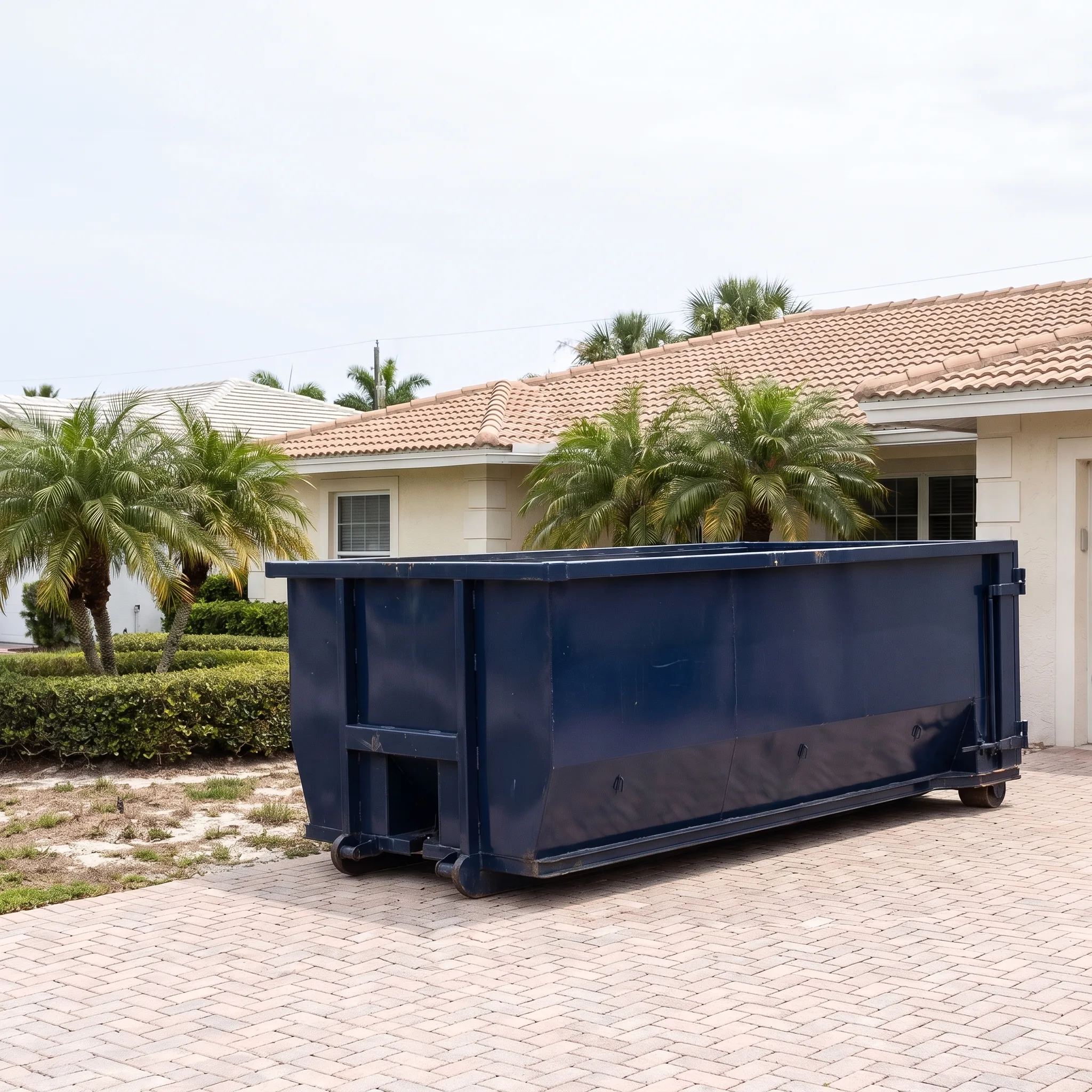 Dumpster on a Bradenton, FL job site